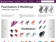 Tablet Screenshot of fascinators4weddings.co.uk